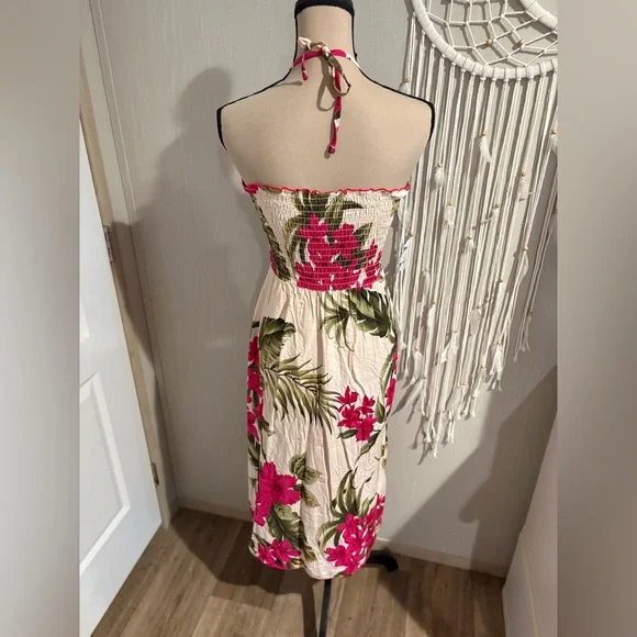 Tropical Floral Strapless Dress - Picture 2 of 6